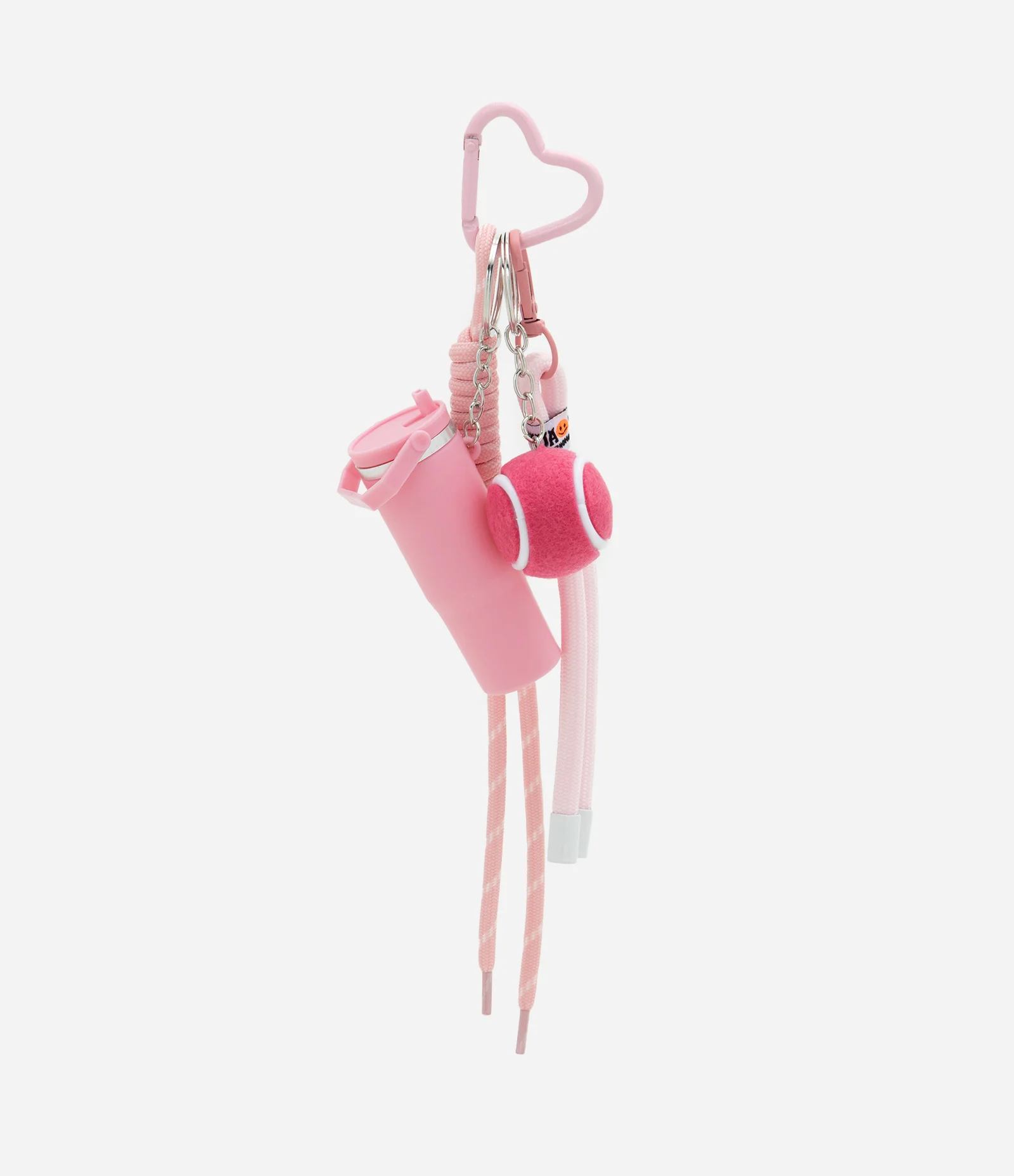 Chaveiro Infantil com Garrafinha e Bola de Tênis – Tam U Rosa 2