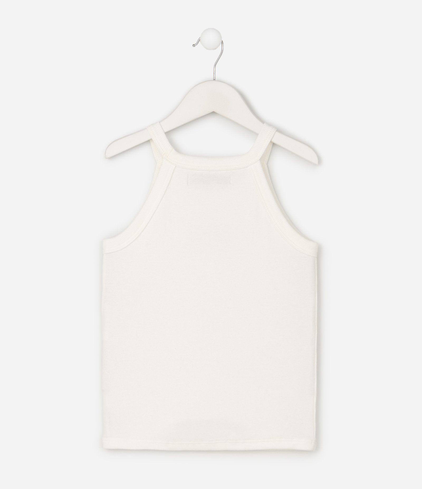 Regata Infantil Baby Tee com Bordado Love - Tam 5 a 16 Anos Bege 2