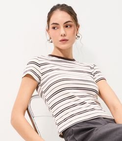 Blusa em Algodão com Estampa Listrada