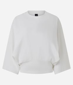 Blusa Corsetada em Algodão com Manga Ampla