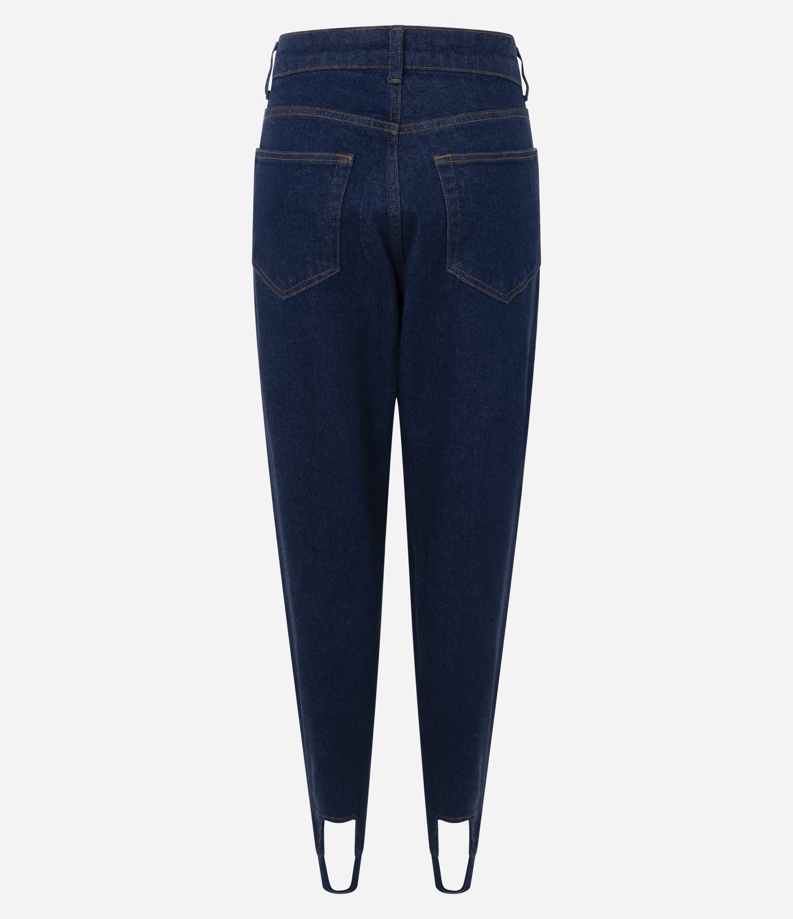 Calça Jeans Mom com Pezinho e Cintura Alta Azul Escuro 6