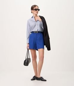Short Alfaiatado em Crepe com Cós Elástico
