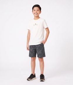 Bermuda Infantil com Estampa Praia Tropical – Tam 5 a 14 Anos