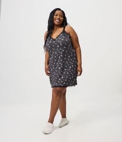 Camisola Poá e Floral Curve & Plus Size