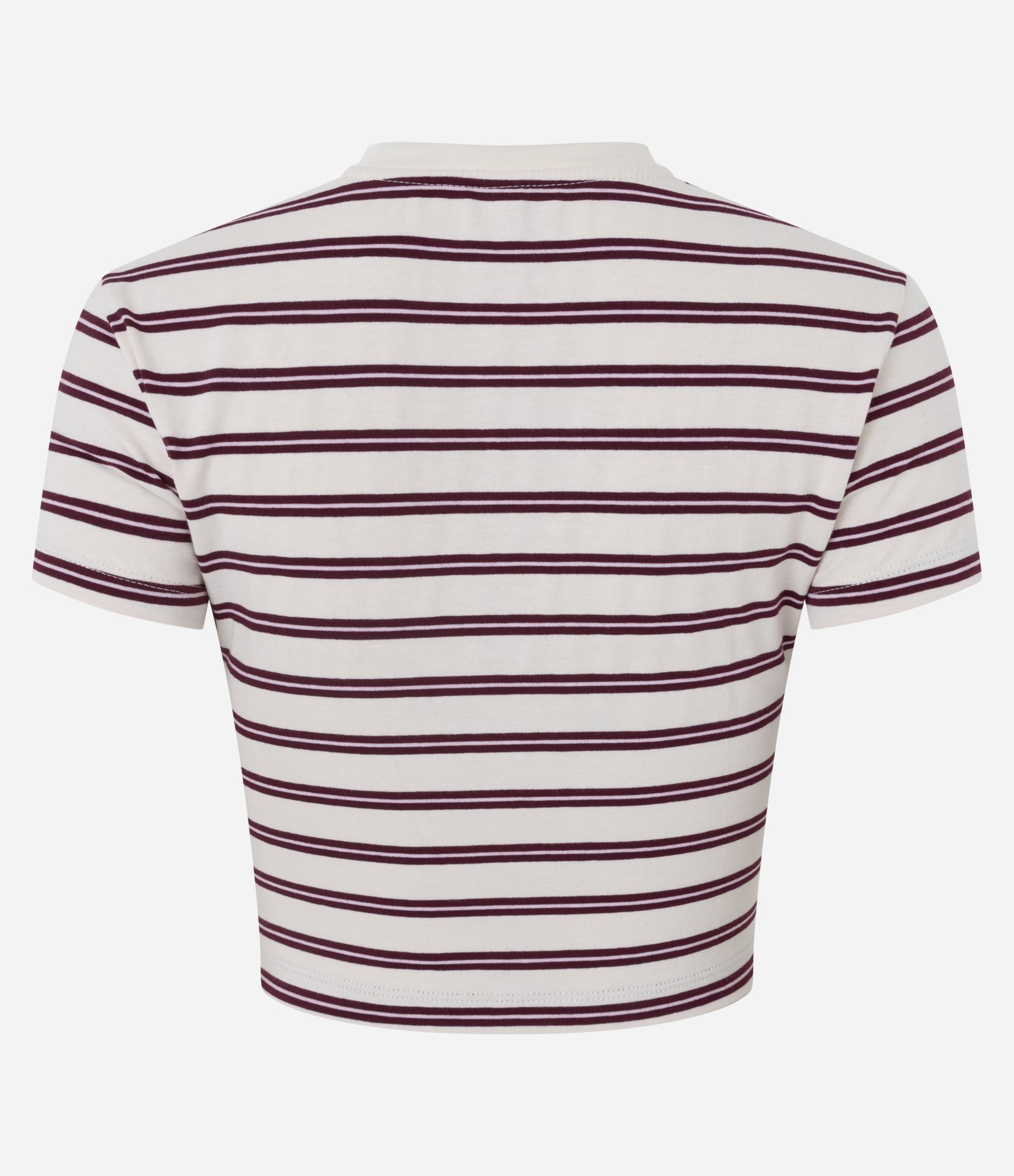 Blusa em Algodão com Estampa Listrada Off White/Vinho 6