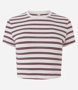 Blusa em Algodão com Estampa Listrada