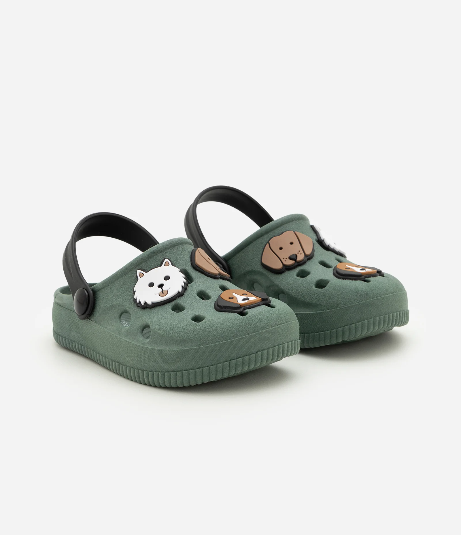 Sandália Infantil Babuche com Apliques Cachorrinhos – Tam 20 ao 25 Verde 1