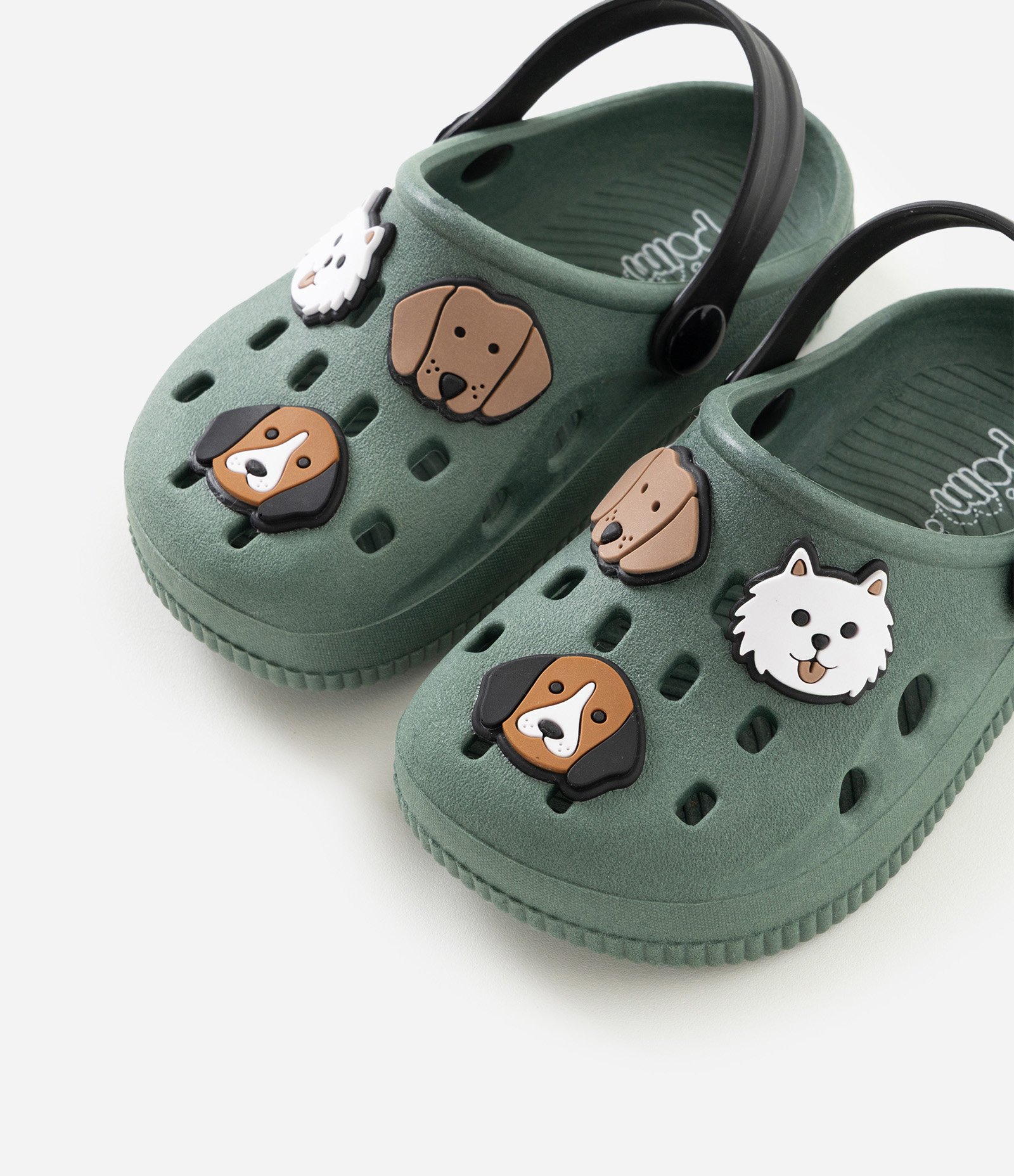 Sandália Infantil Babuche com Apliques Cachorrinhos – Tam 20 ao 25 Verde 5
