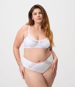 Calcinha Hot Pant Microfibra com Renda Curve & Plus Size