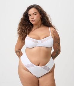 Calcinha Hot Pant Microfibra com Renda Curve & Plus Size