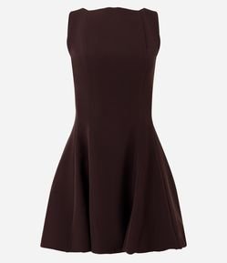 Vestido Curto Alfaiatado com Caimento Balonê e Costas Decotadas