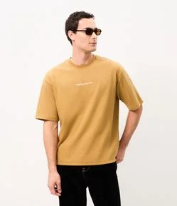 Camiseta Boxy com Lettering Tropique Solaire