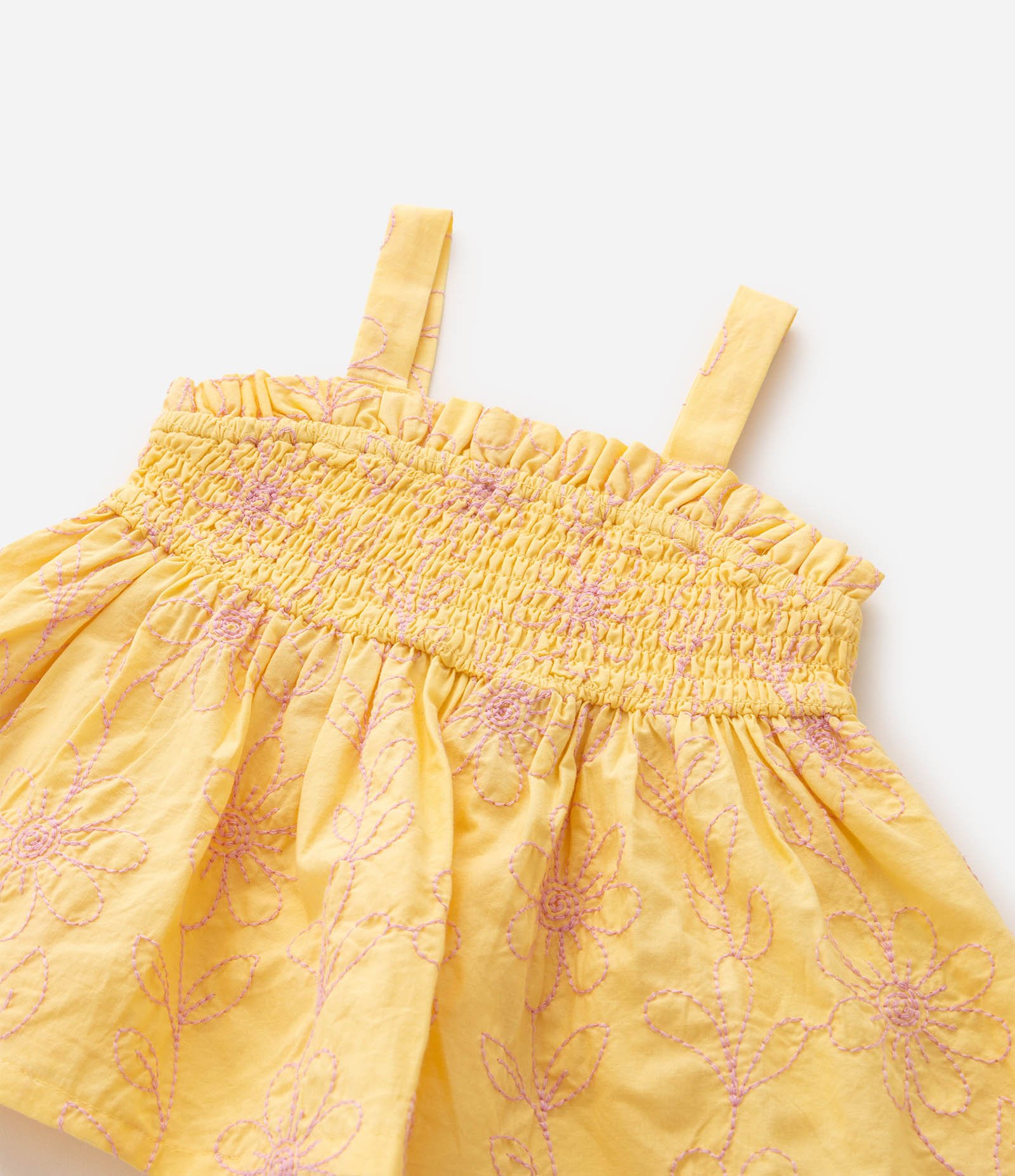 Conjunto Infantil com Blusa e Calça Bordadas - Tam 1 a 6 Anos Amarelo 5