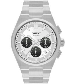 Relogio Analógico Orient Solartech em Aço MBSSC274 S1SX