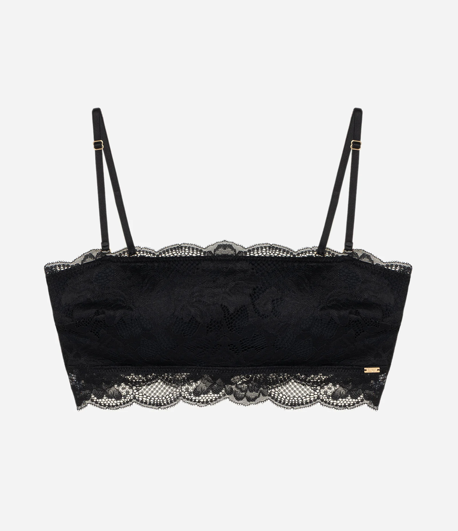 Sutiã Tomara que Caia em Renda Floral Preto 1