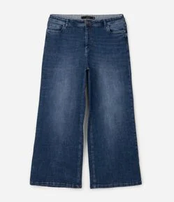 Calça Jeans Wide Leg com Elastano Curve & Plus Size