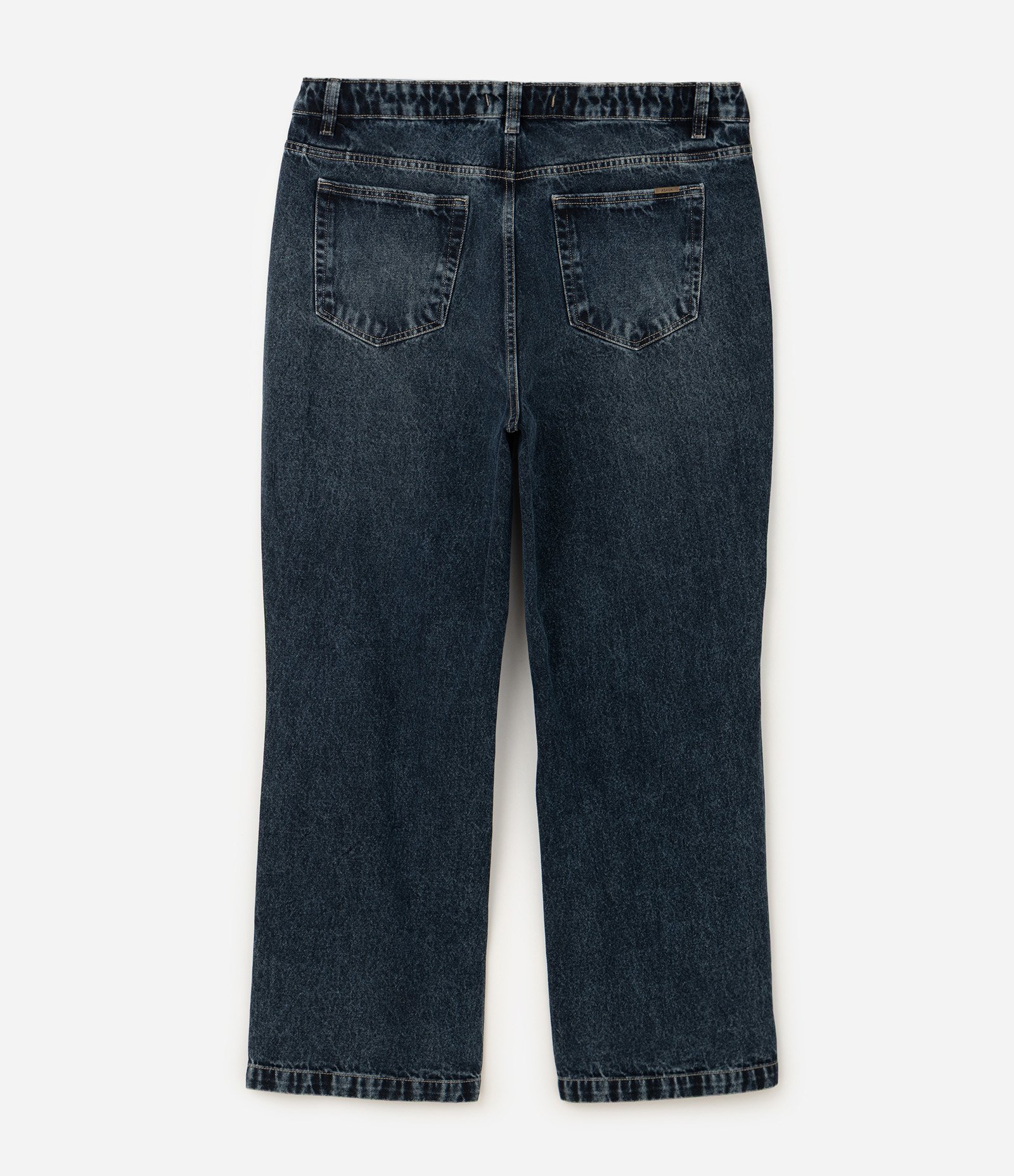 Calça Jeans Marmorizada Reta Curve & Plus Size Azul 7