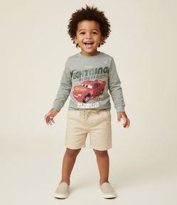 Camiseta Infantil Manga Longa Relâmpago McQueen – Tam 2 a 6 Anos