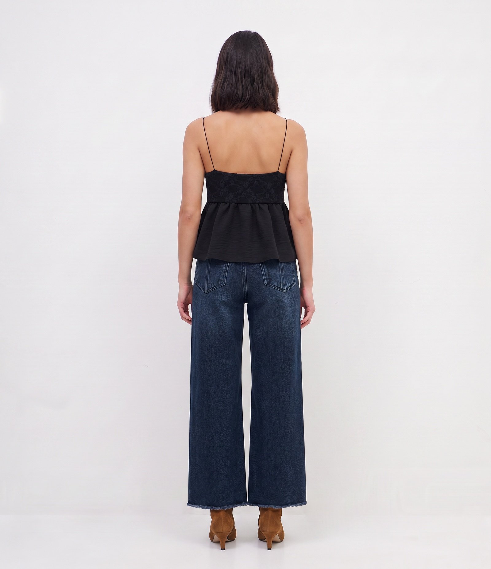 Calça Super Wide em Jeans sem Cós Azul 1