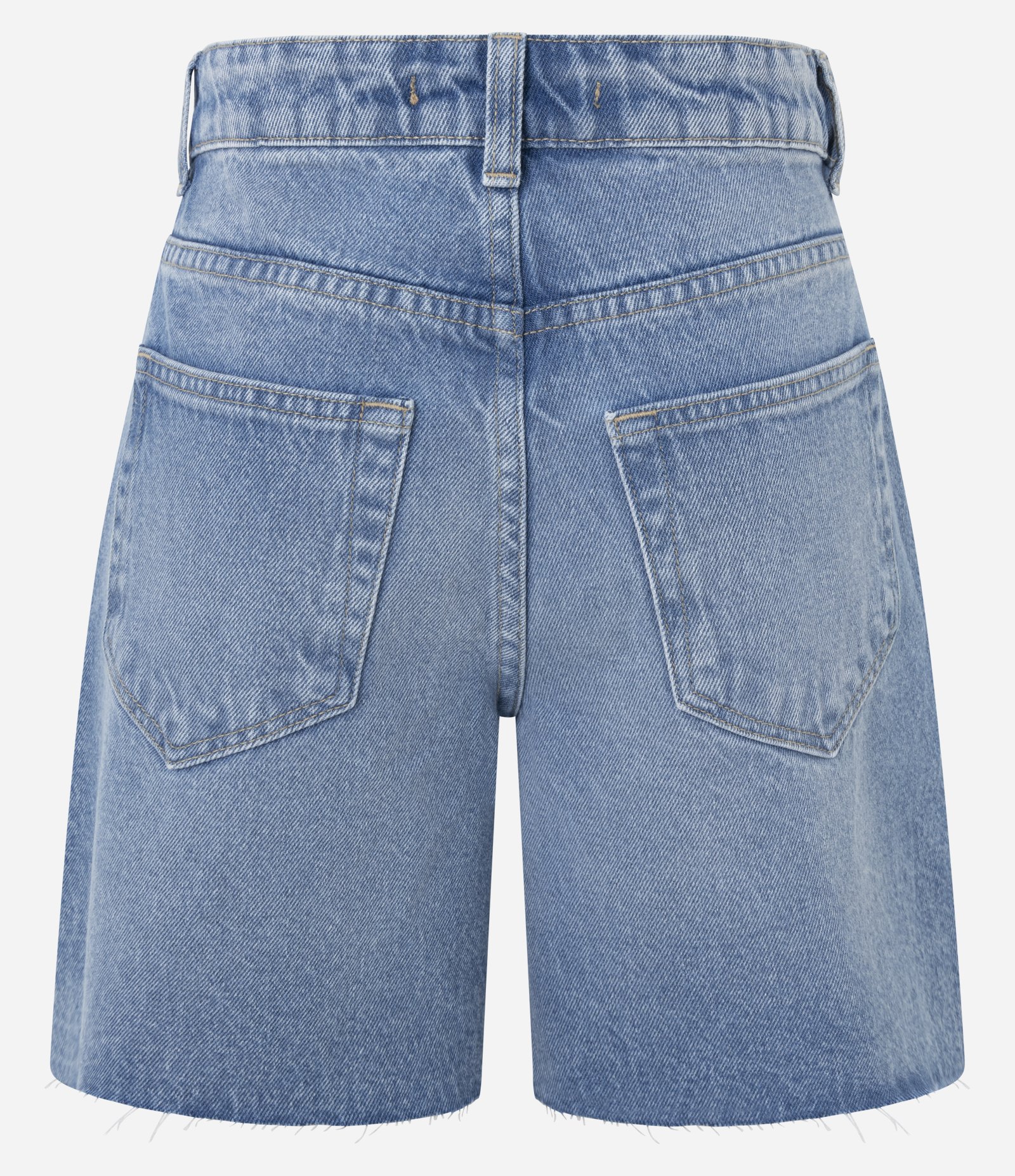 Short Midi em Jeans com Cintura Média e Bordado Sol Azul 7