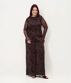 Calça Tule Paisley Curve & Plus Size