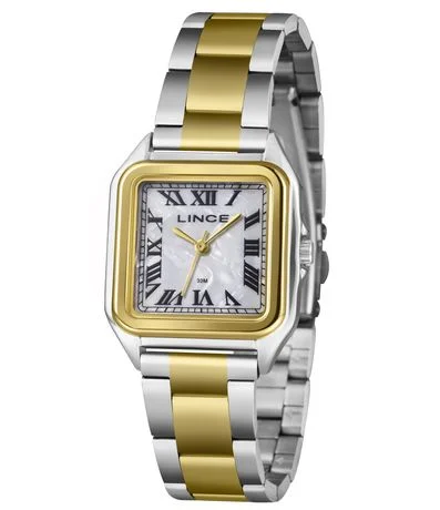 ラクレコ Relógio Analógico Lince em Aço LQGM071L30 B3KX Dourado