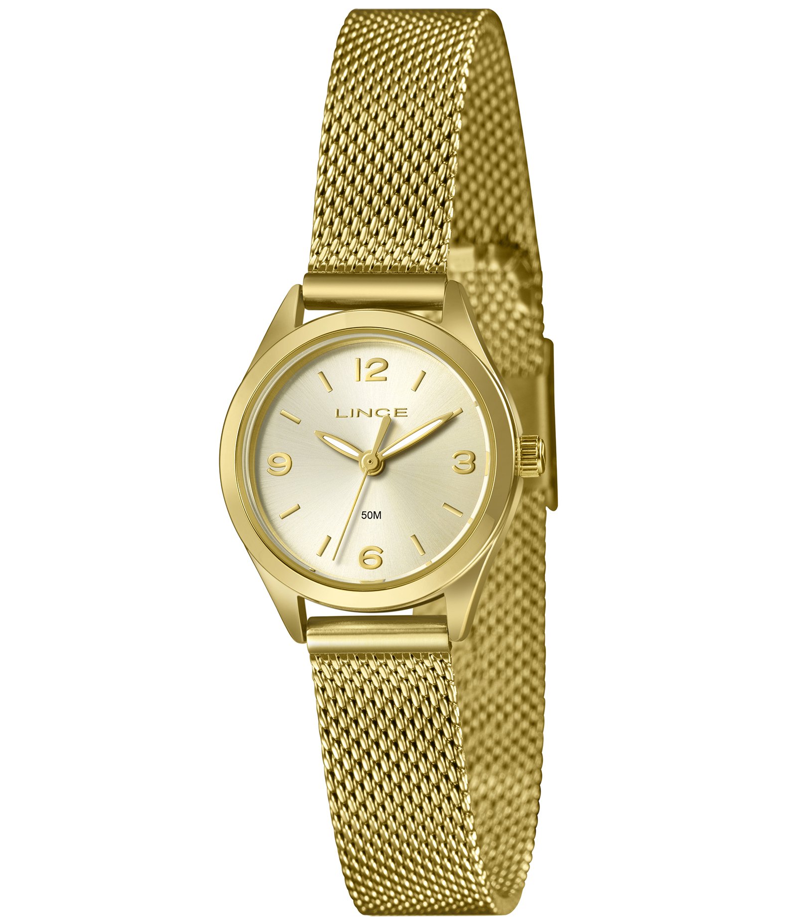 Relógio Analógico Lince em Aço LRGH271L25 C2KX Dourado 1