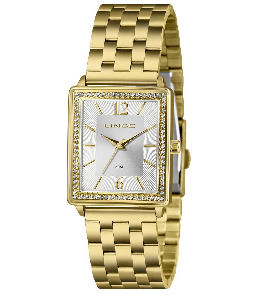 Relógio Analógico Lince em Aço LQG4810L28S2KX Dourado