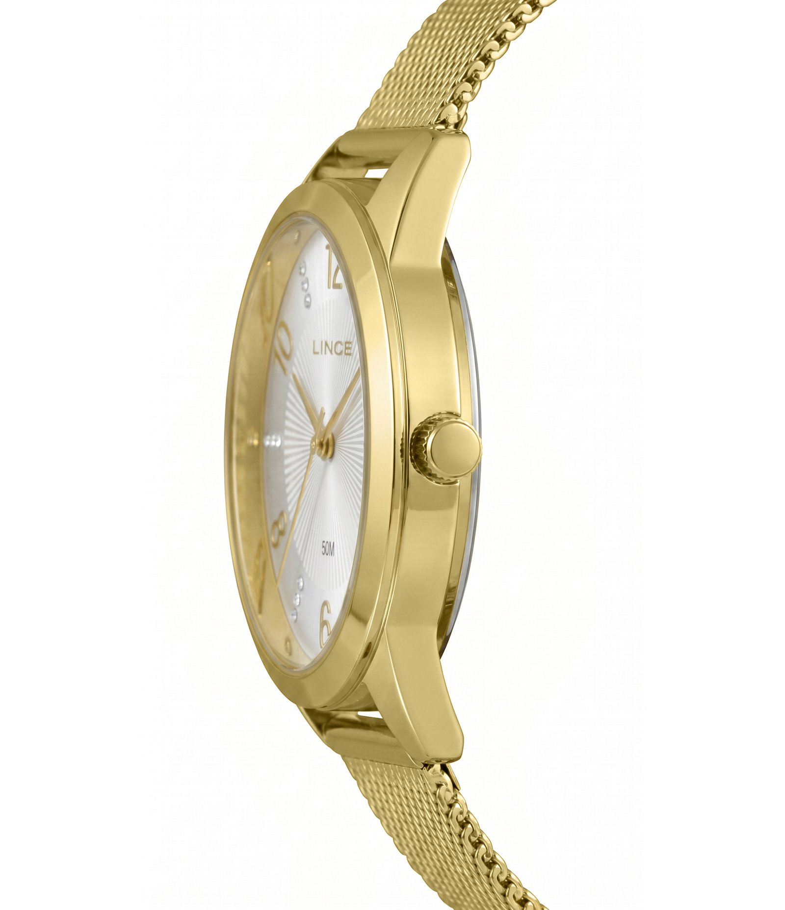 Relógio Analógico Lince em Aço LRG4815L38 S2KX Dourado 2