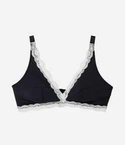 Sutiã Triangulo com Renda Contrastante Curve & Plus Size