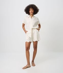 Short em Laise com Cós Alfaiatado