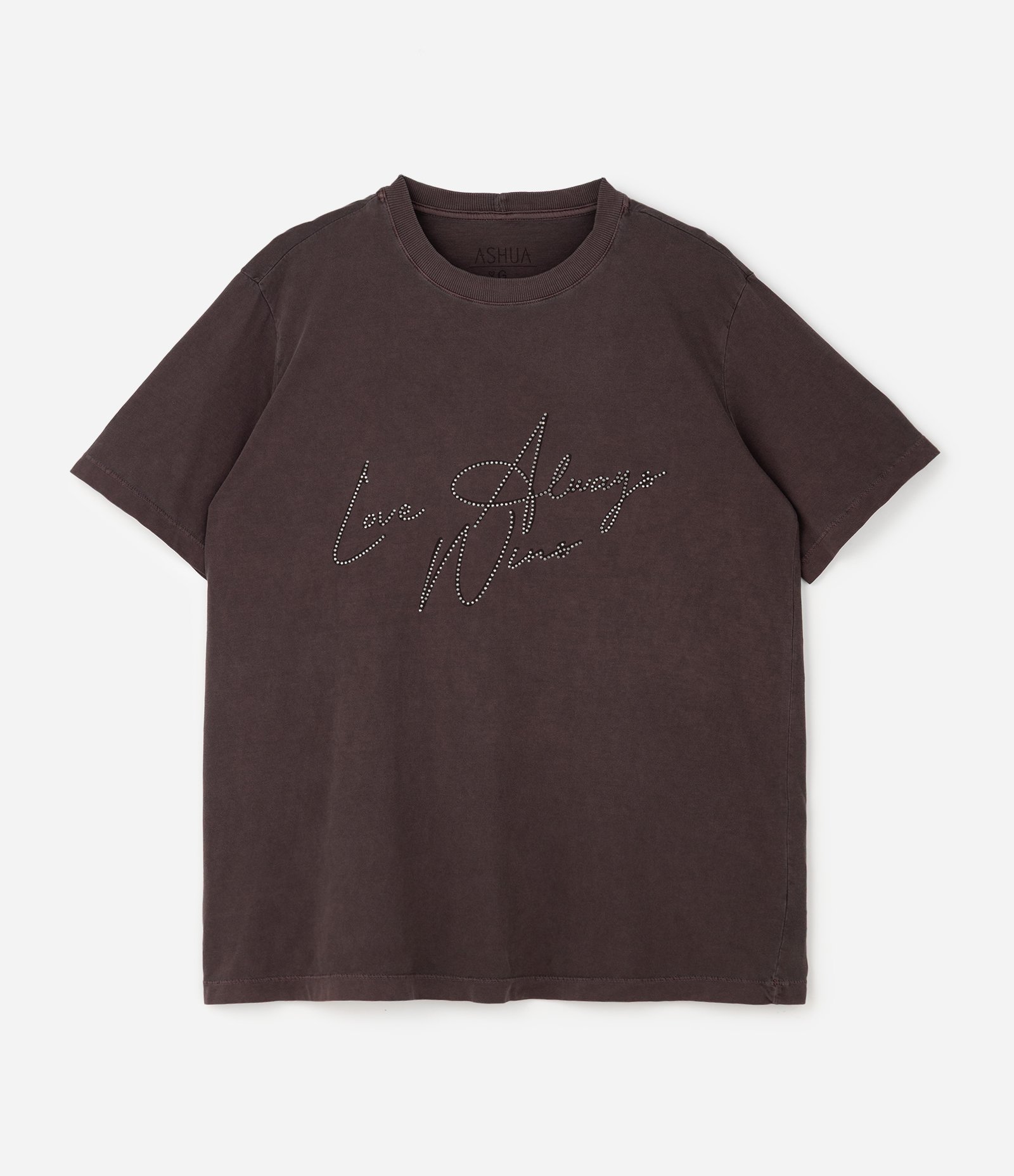 Camiseta Alongada com Estampa Love Always Wins Curve & Plus Size Preto 1