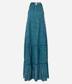 Vestido Longo em Laise com Amarração nas Costas