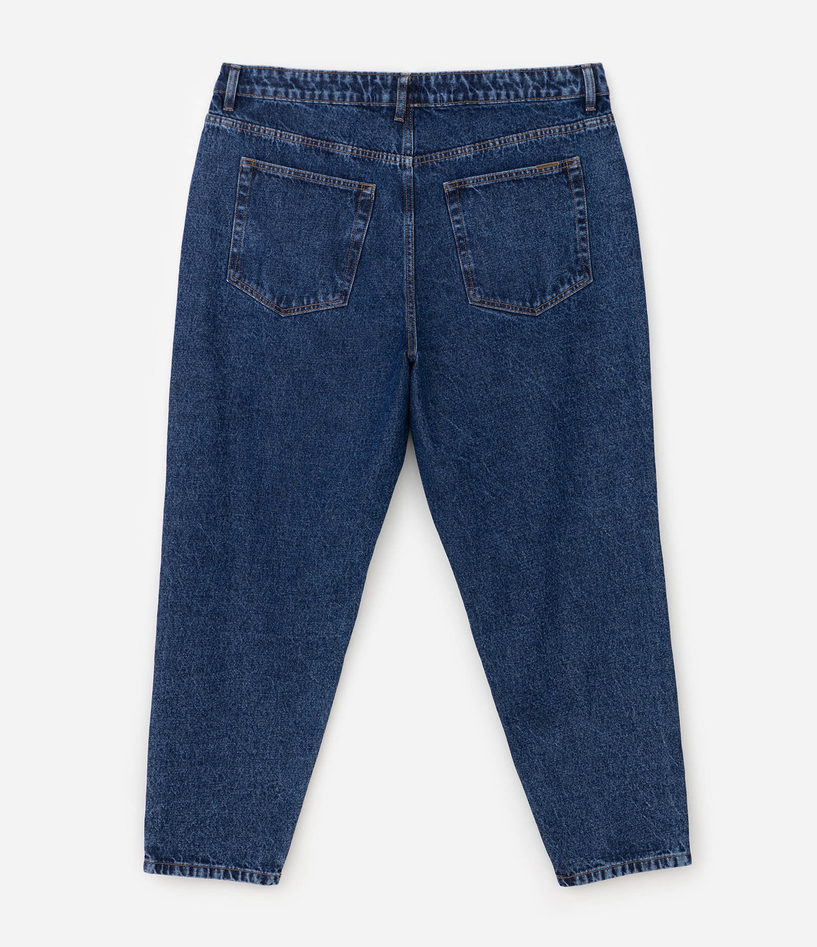 Calça Jeans Mom Bordado Paisley Curve & Plus Size Azul 7