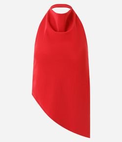 Blusa Frente Única em Bengaline Texturizado com Pontas