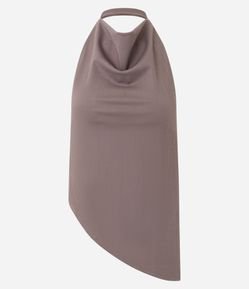 Blusa Frente Única em Bengaline Texturizado com Pontas