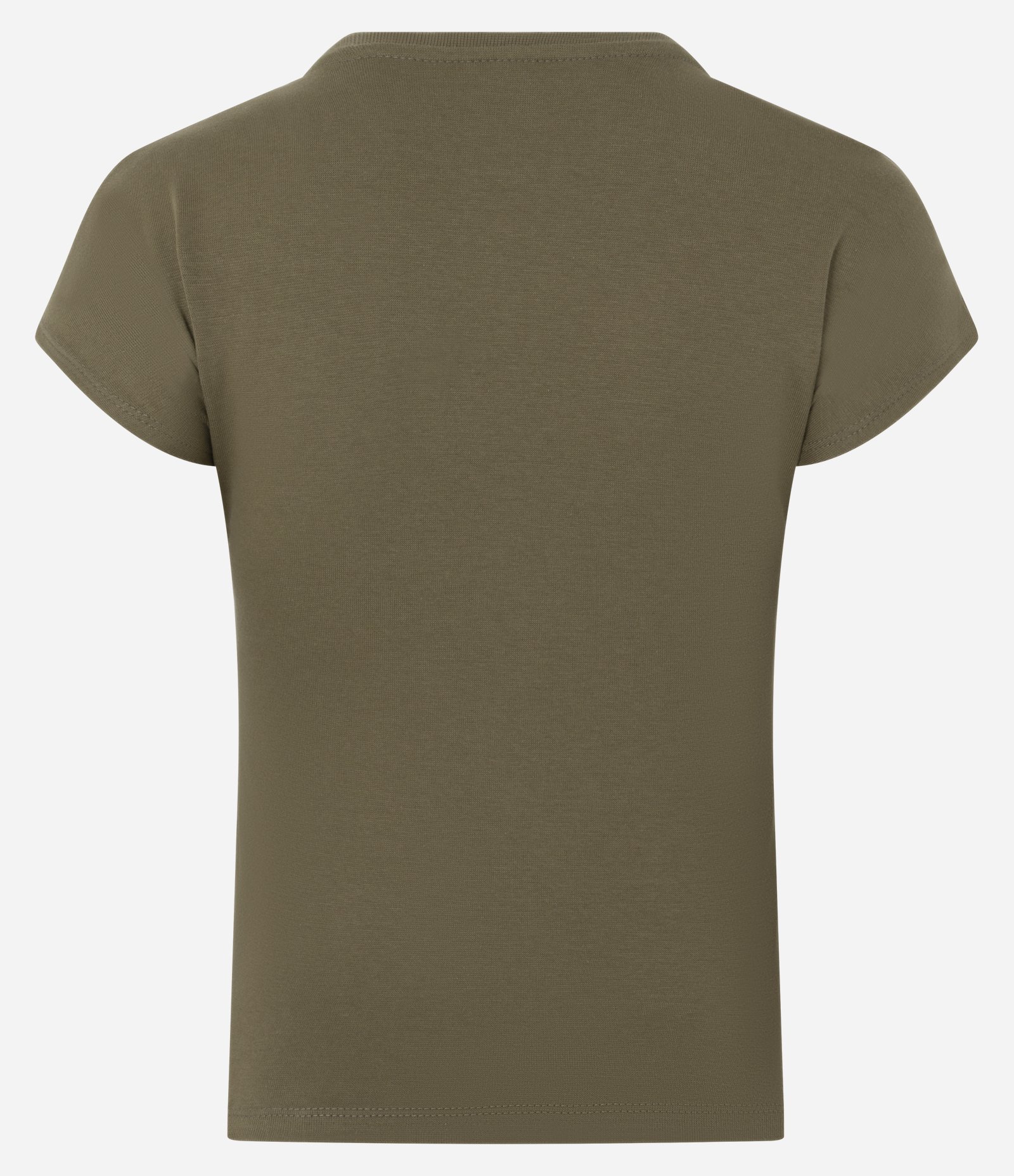 Blusa Básica em Ribana com Ombro Caído Verde 3