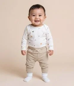 Body Bebê com Estampa Dinossauro – Tam RN a 18 Meses