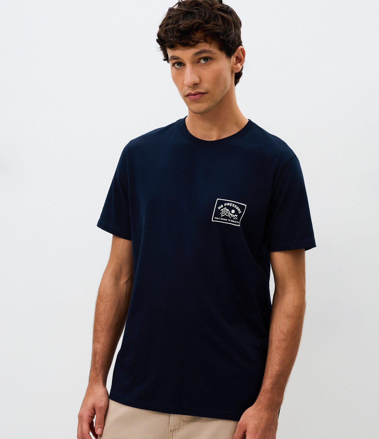 Camiseta Manga Curta No Pressure Azul 3