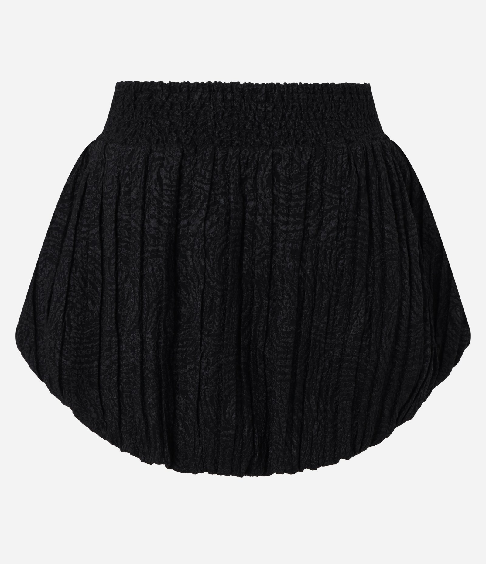 Minissaia Balonê com Textura em Jacquard Preto 3