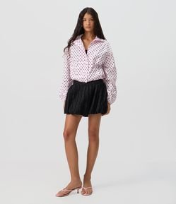 Minissaia Balonê com Textura em Jacquard