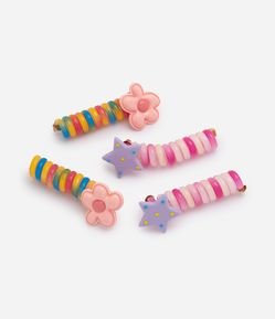 Kit 4 Presilha De Cabelo Infantil - Tam Único