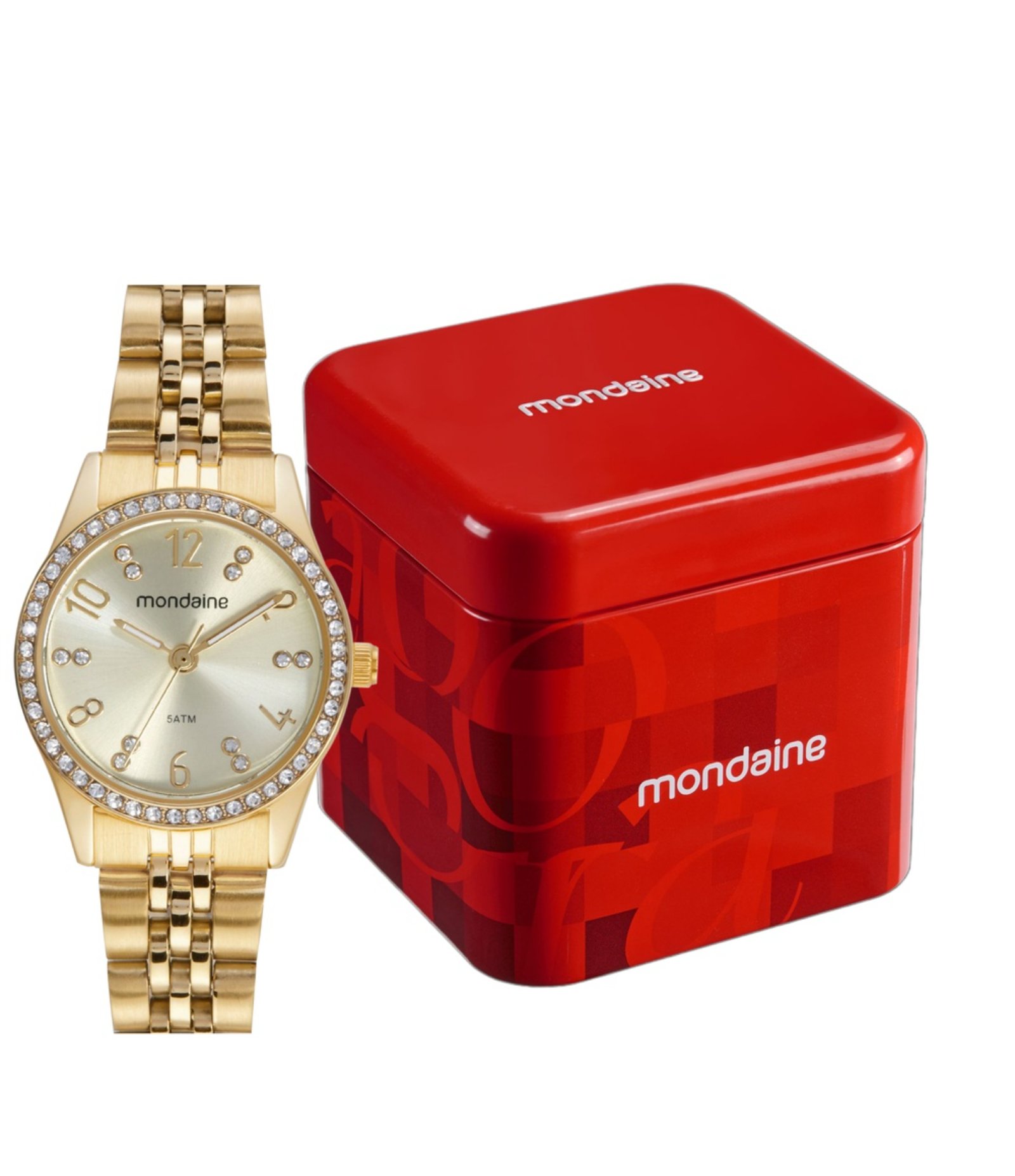 Relógio Analógico Mondaine em Aço 32803LPMVDE1 Dourado 3