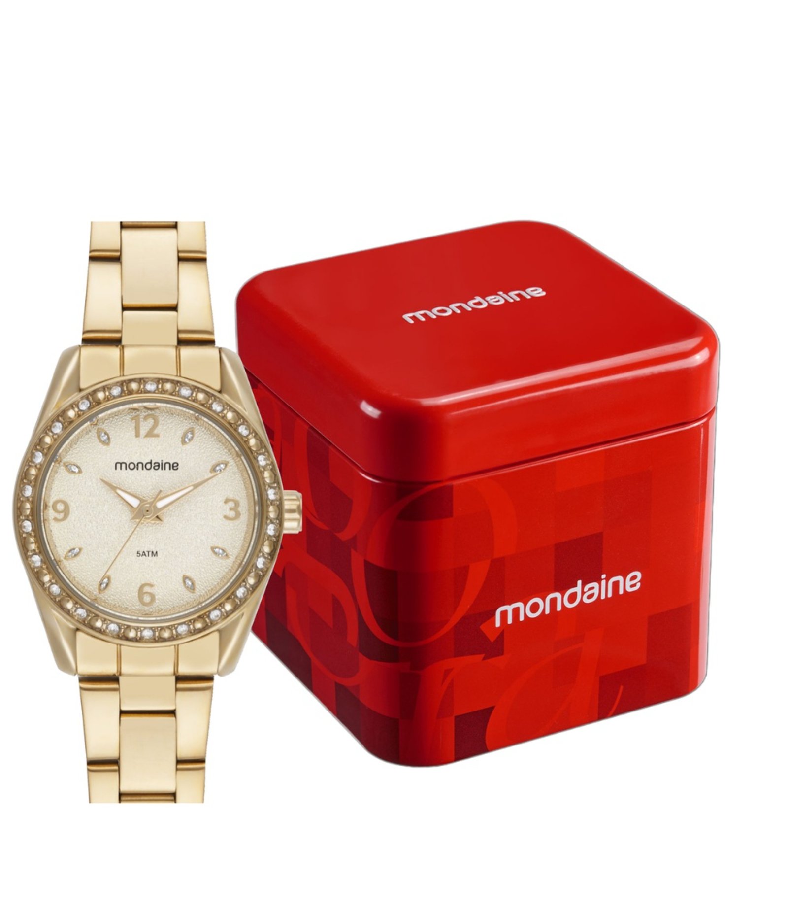 Relógio Analógico Mondaine em Aço 99805LPMVDE1 Dourado 3