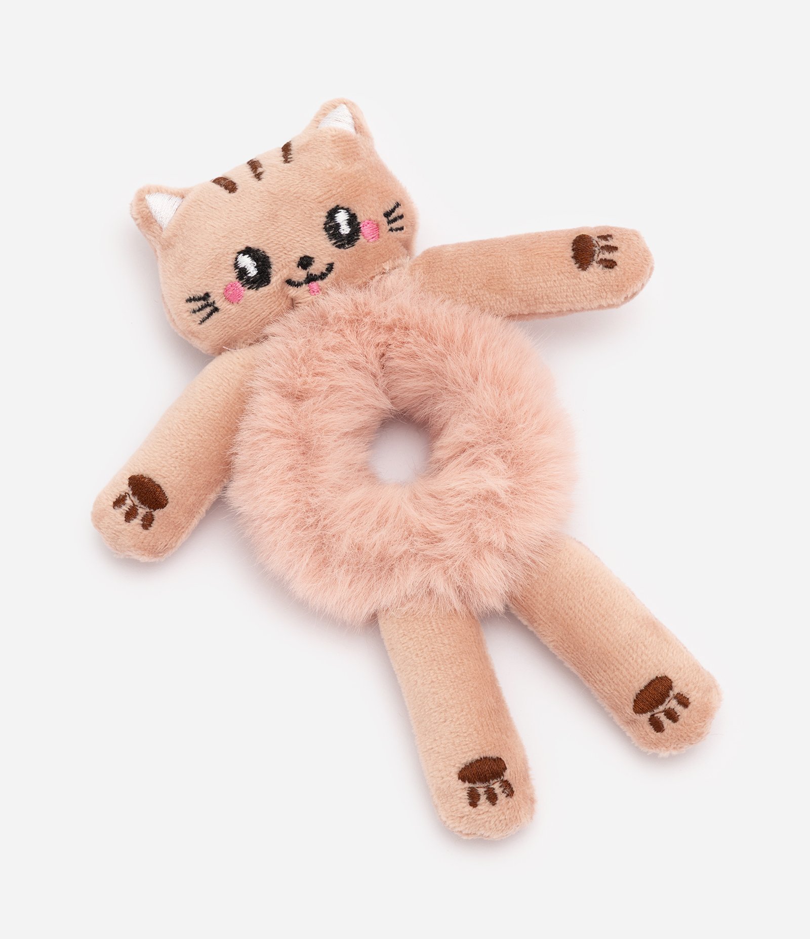 Scrunchie Infantil  Com Pelinhos Divertido - Tam Único Rosa 1