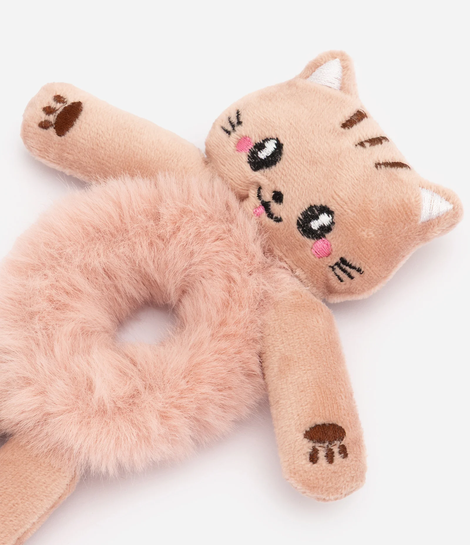 Scrunchie Infantil  Com Pelinhos Divertido - Tam Único Rosa 2