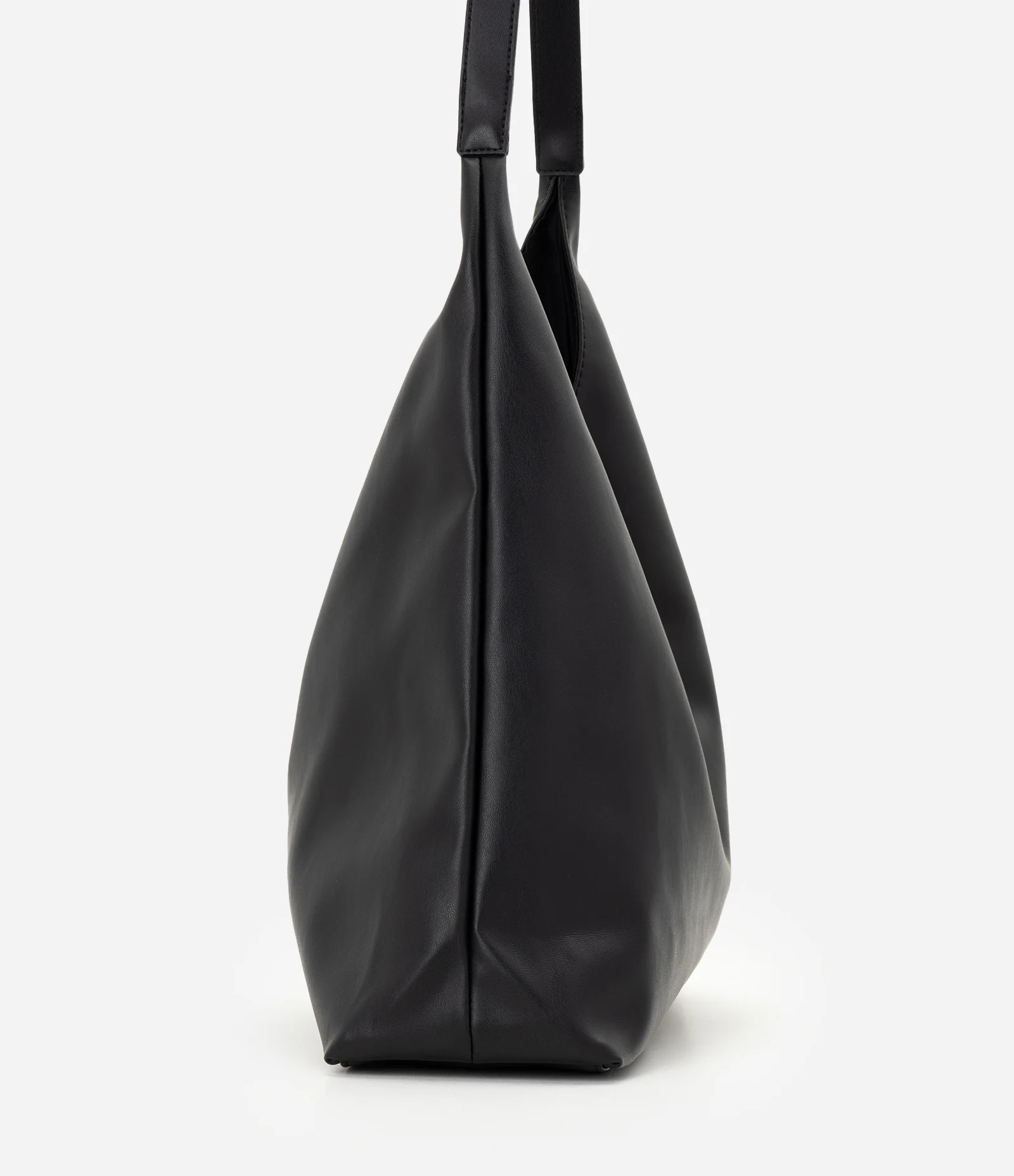 Bolsa Hobo Grande em PU com Alça Longa Preto 2