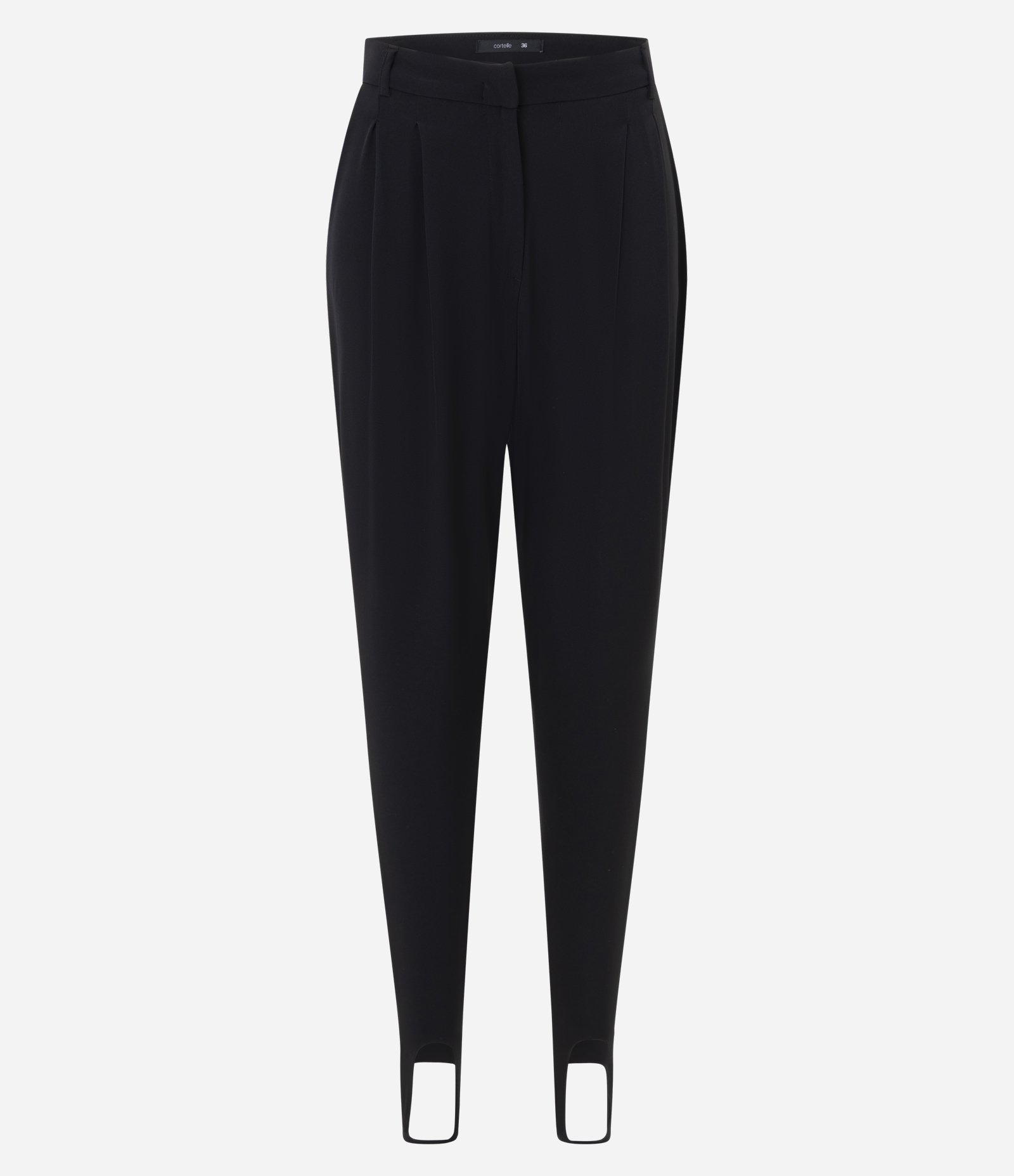 Calça Alfaiatada com Cintura Alta e Pezinhos Cinza Escuro 1