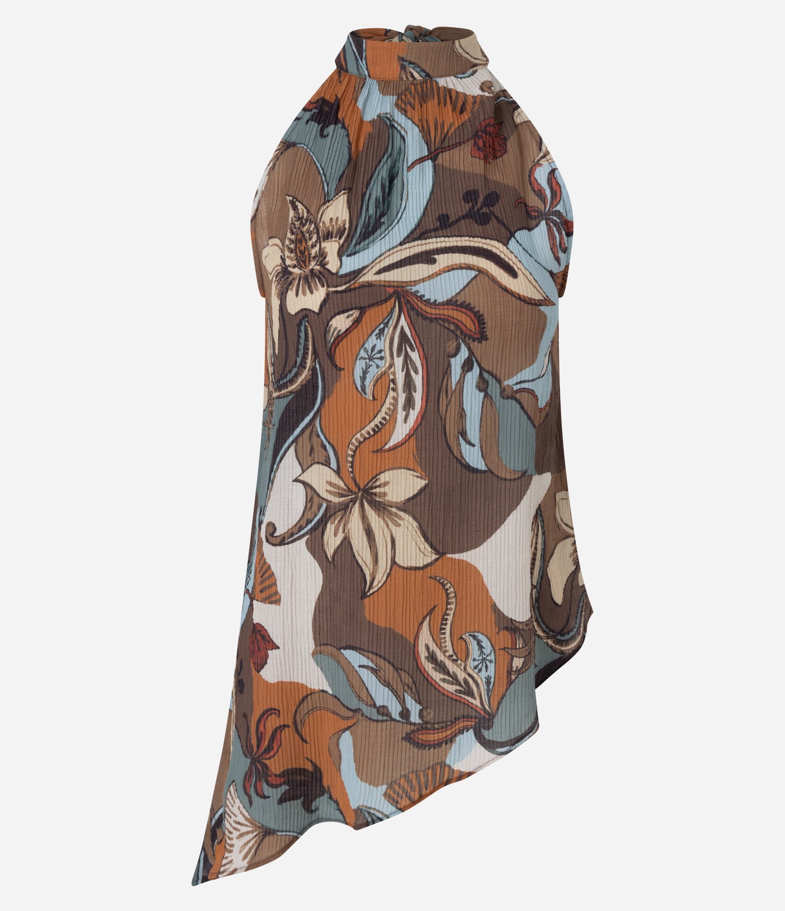 Blusa Halter em Viscose com Barra Assimétrica Multicores 5