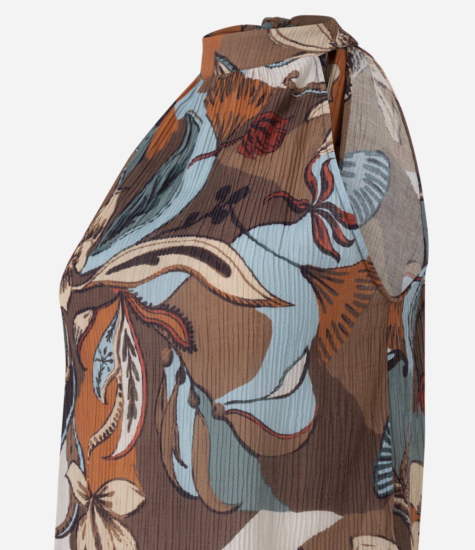 Blusa Halter em Viscose com Barra Assimétrica Multicores 6